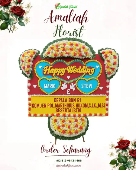 Papan Bunga Pernikahan Asmat